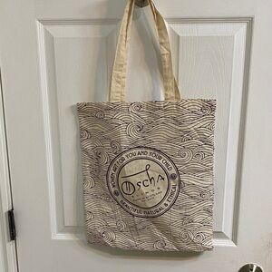 Oscha Sling Scotland Organic Cotton Tote Bag Purple Cream